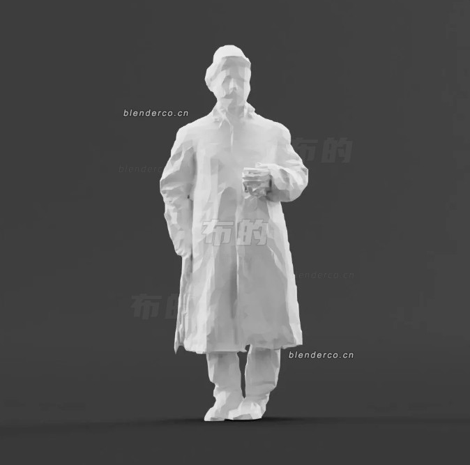 blender低聚老绅士模型_blender布的30