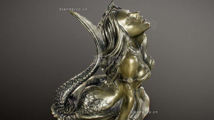 blender海洋女神雕像模型_blender布的36