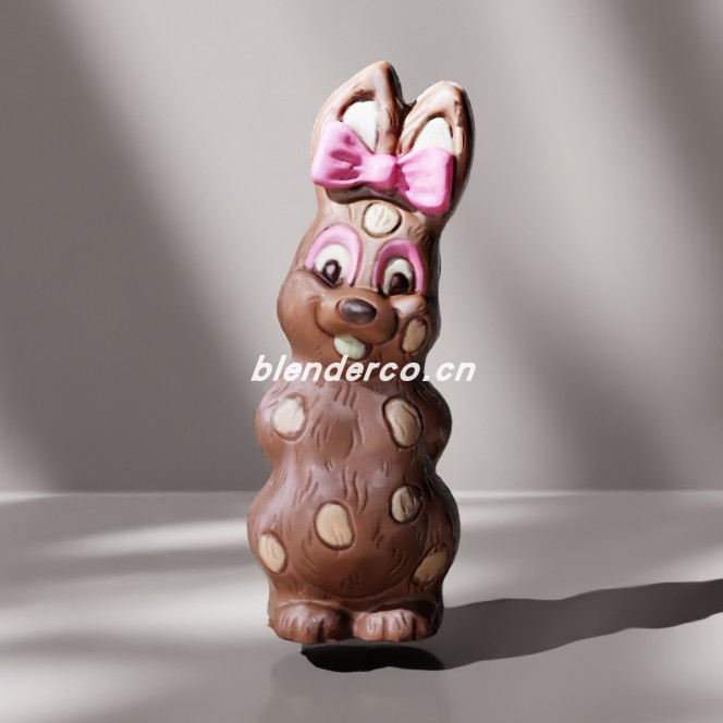 blender巧克力兔子模型_blender布的20