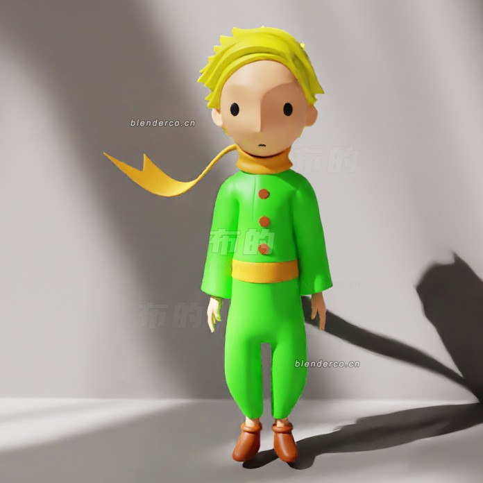 blender卡通男孩模型_blender布的58