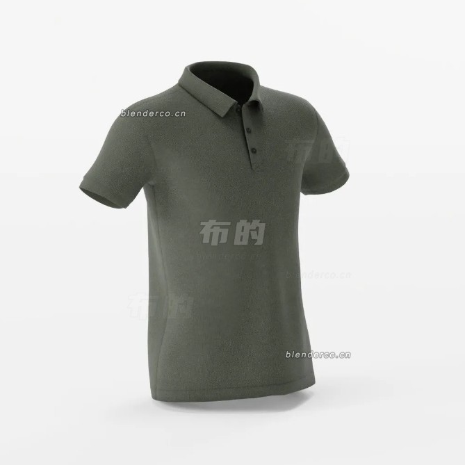 blender男士短袖模型_blender布的04
