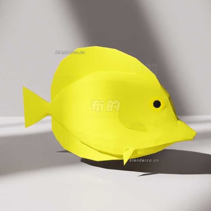 blender黄刺尾鱼模型_blender布的31