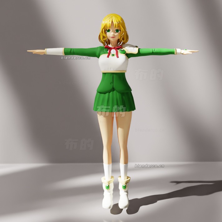 blender性感女角色模型_blender布的02