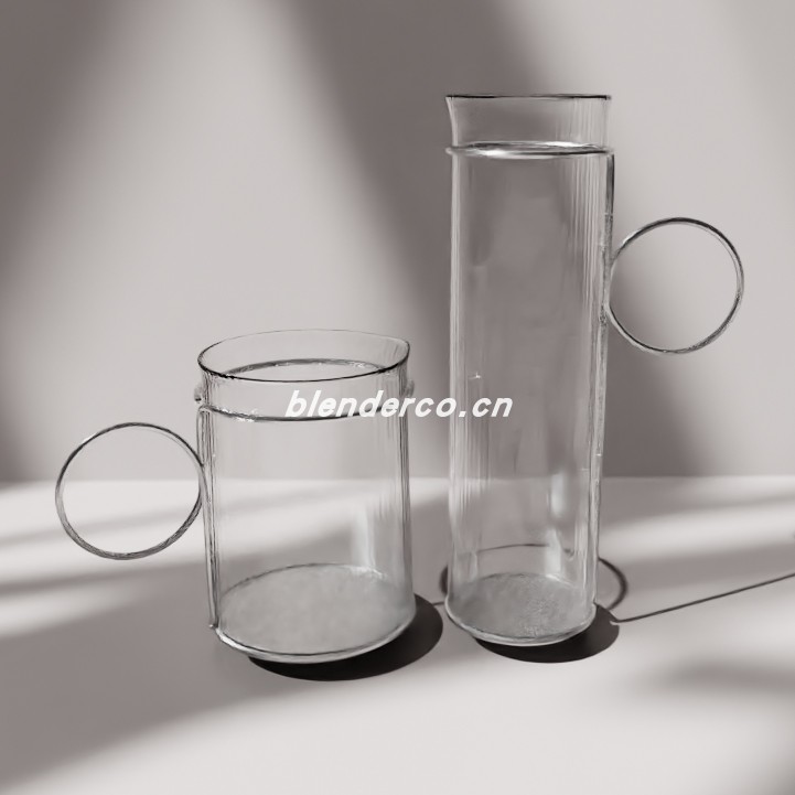 blender水罐和杯子模型_blender布的81