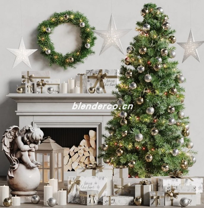 blender圣诞装饰模型_blender布的75