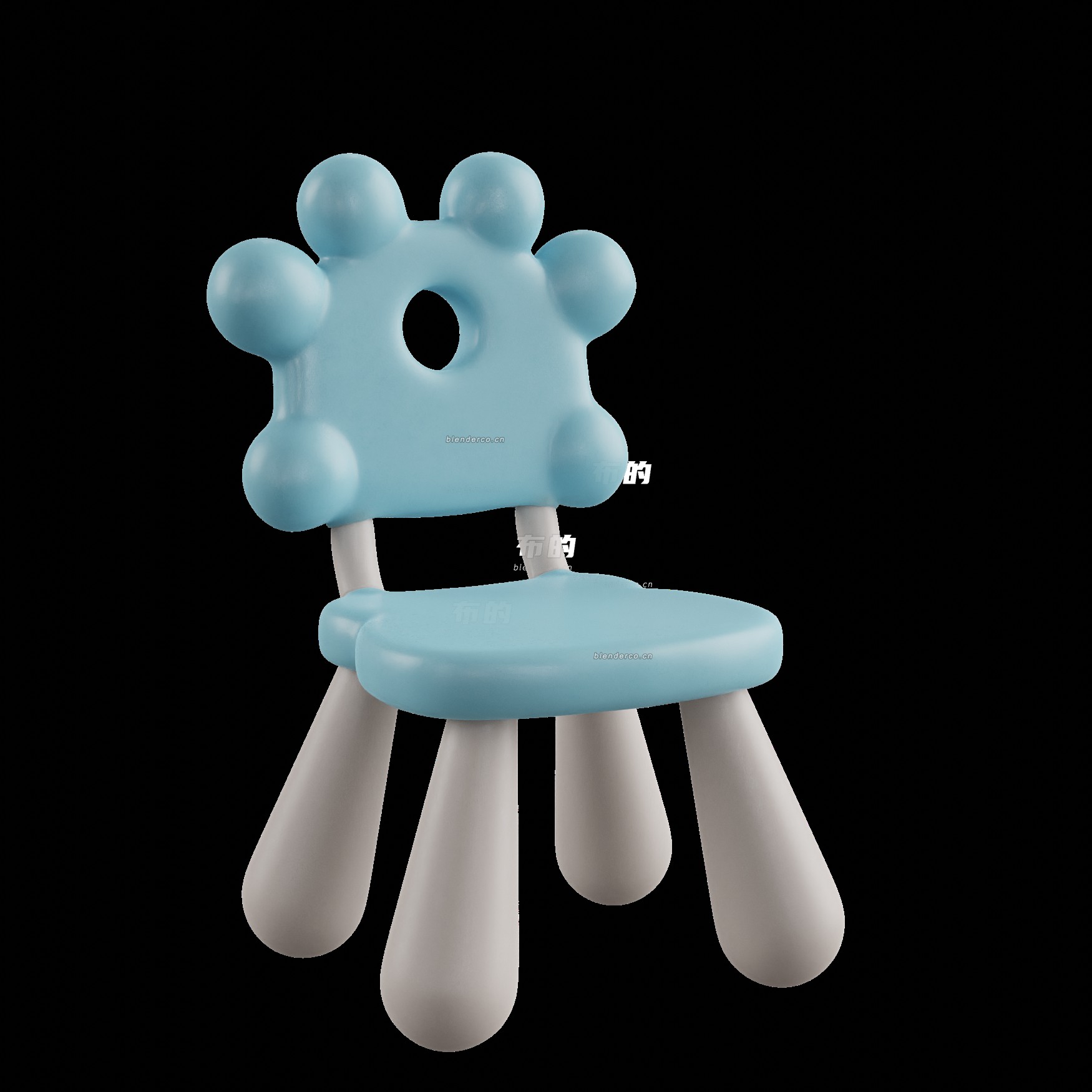blender儿童座椅模型_blender布的33