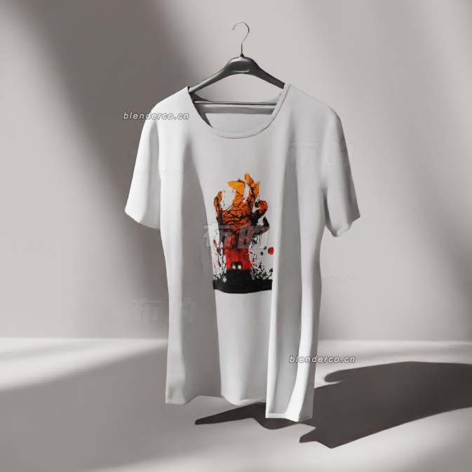blender邪恶死亡T恤模型_blender布的20