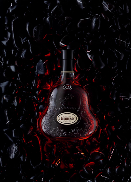 C4D洋酒类轩尼诗玻璃质感OC渲染三维模型场景工程素材带材质灯光