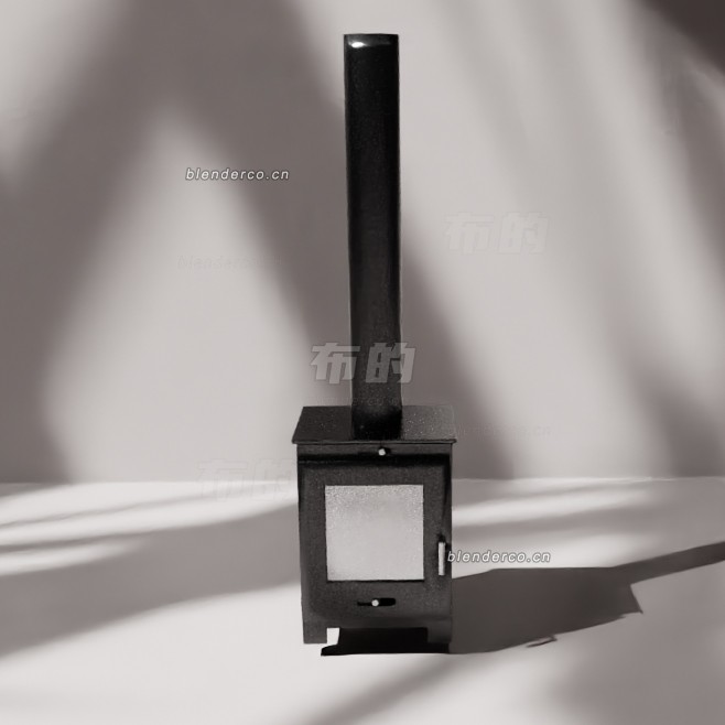 blender带烟囱的火炉模型_blender布的34