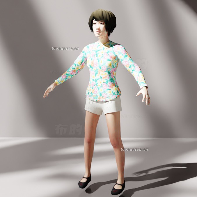 blender明里角色绑定模型_blender布的62