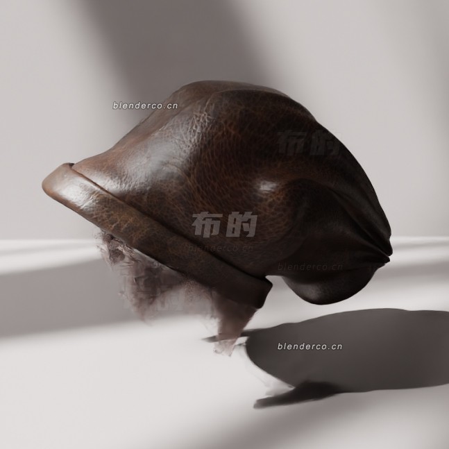 blender皮帽豆豆帽模型_blender布的32