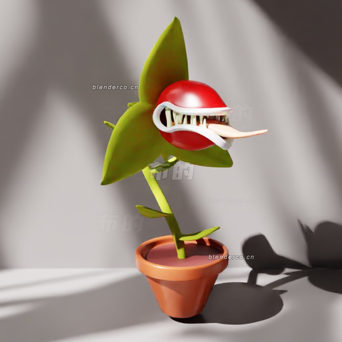 blender食人花模型_blender布的08