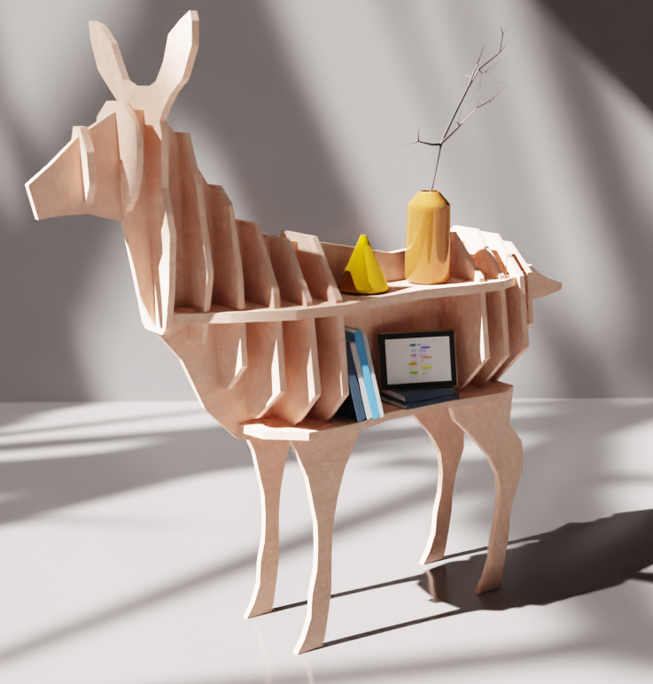 blender动物摆件置物架 blender 布的模型14