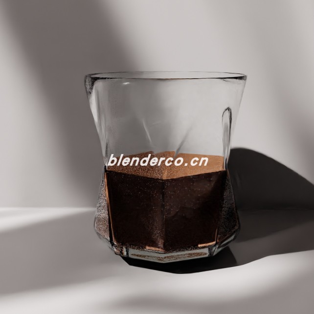 blender切面的威士忌玻璃杯模型_blender布的10