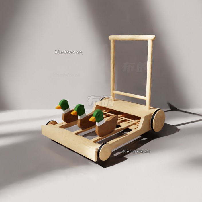 blender婴儿步行车模型_blender布的64