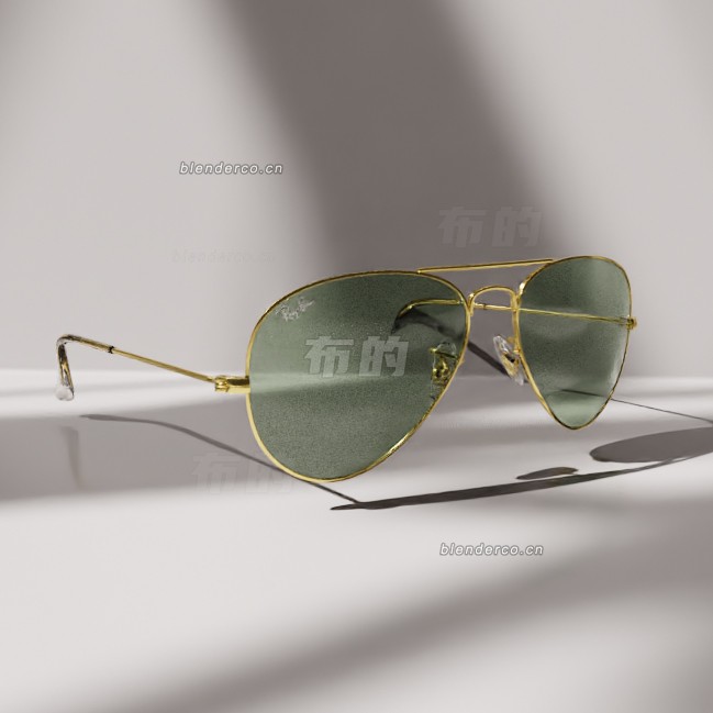 blender雷朋飞行员太阳镜模型_blender布的82