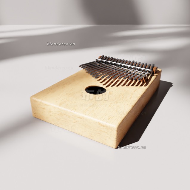 blender木盒卡林巴模型_blender布的176