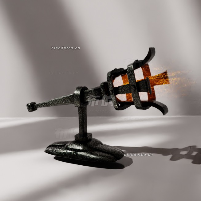 blender中世纪火炬模型_blender布的06
