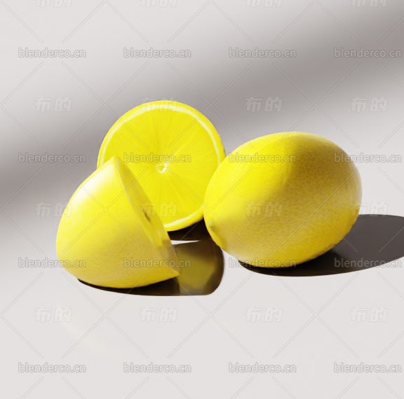 柠檬水果素材blender模型 布的网免费下载23