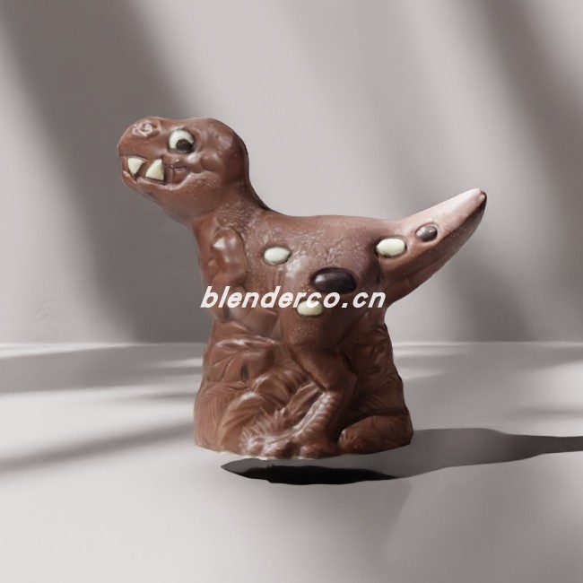 blender巧克力恐龙模型_blender布的26