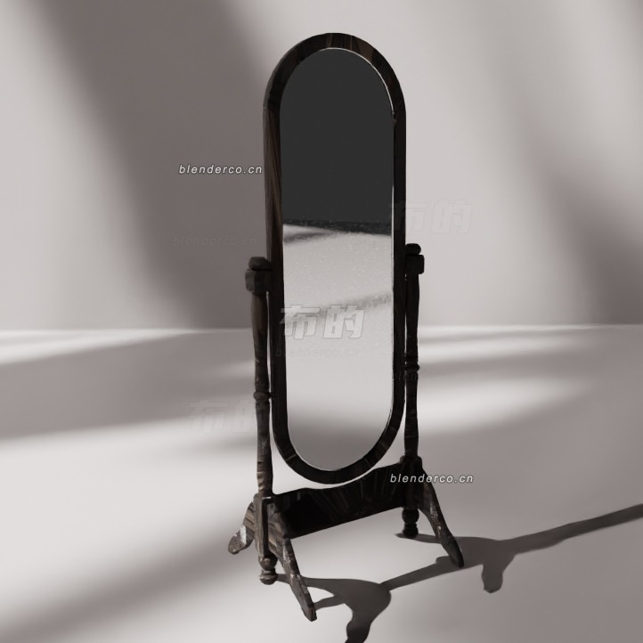 blender落地镜模型_blender布的39