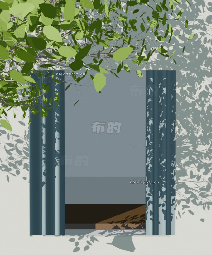 简易的室外窗户场景