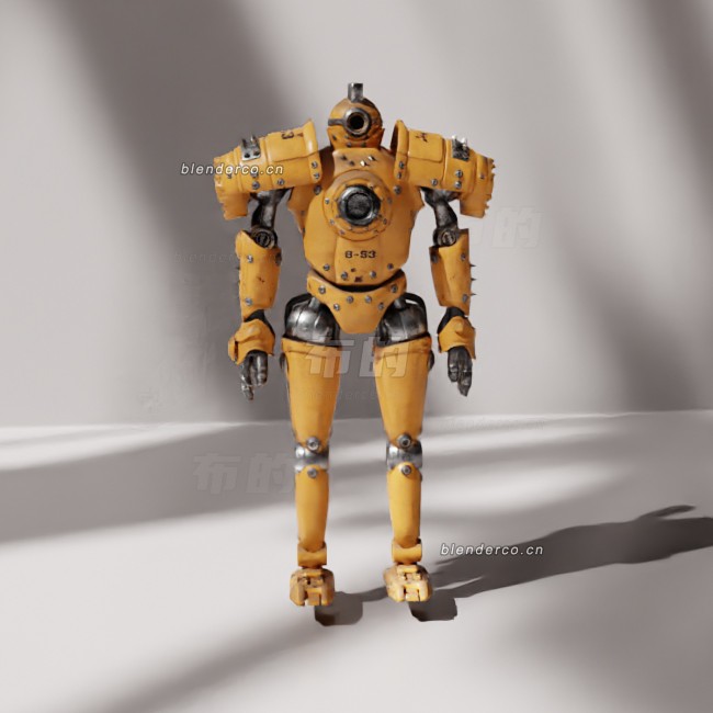 blender科幻战斗机器人模型_blender布的32