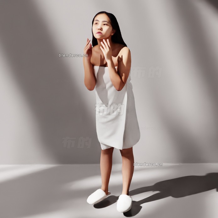 blender护肤女士模型_blender布的68