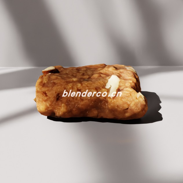 blender杏仁甜点模型_blender布的61