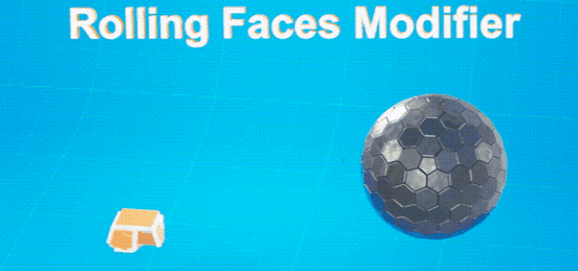 Blender 网格翻卷动画神器 Rolling Faces Modifier（5.0 版本）