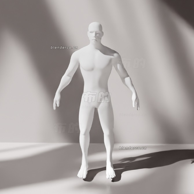 blender人类基础网格模型_blender布的24