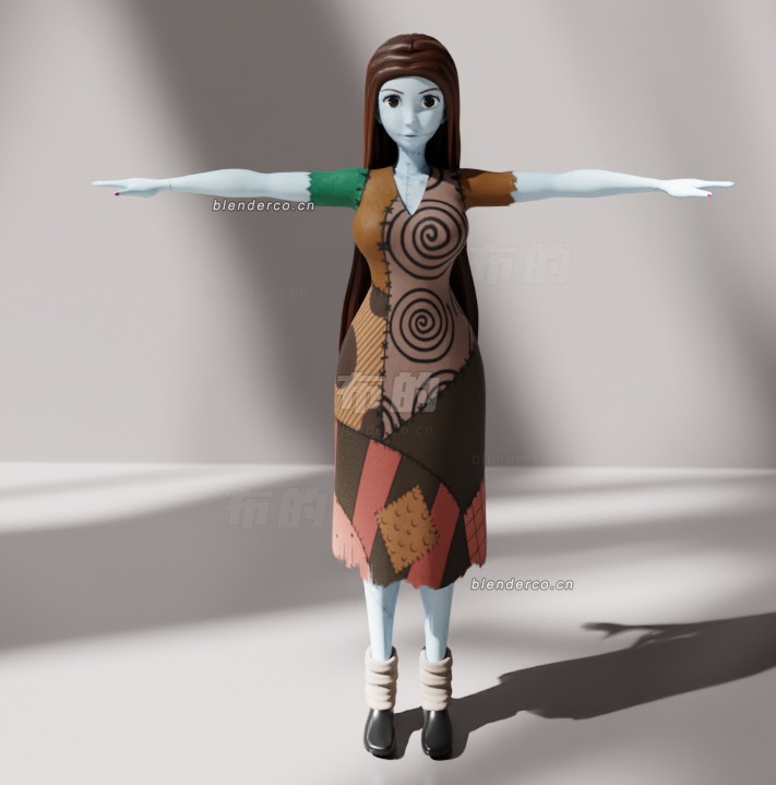 blender-莎莉模型_blender布的46