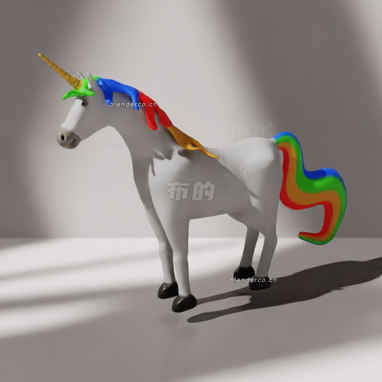 blender独角兽模型_blender布的85