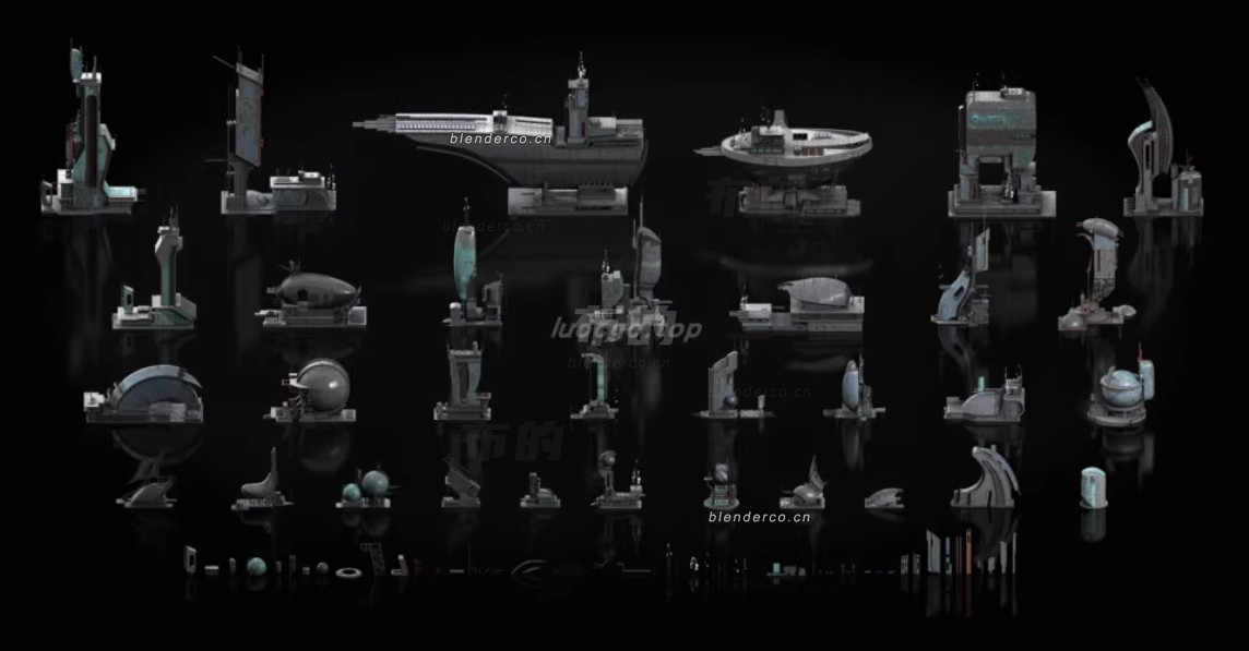 kitbash3D模型KitBash3D-Heavy Metal重金属建筑49