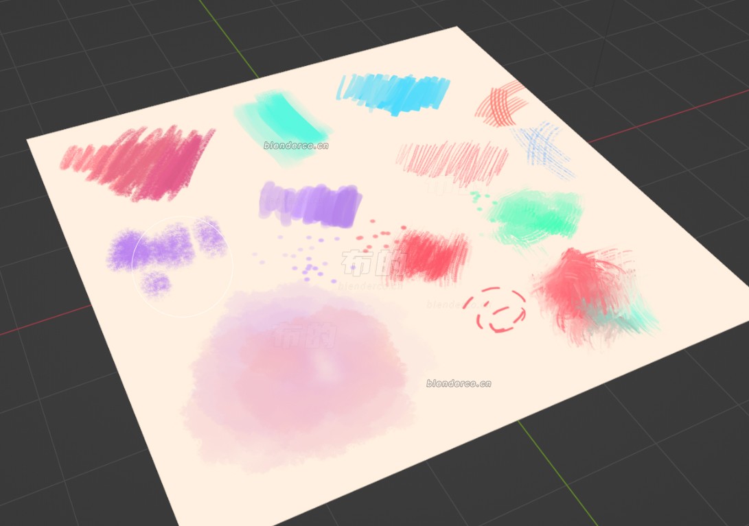 blender风格化蜡笔笔刷/CR illustrative brush pack