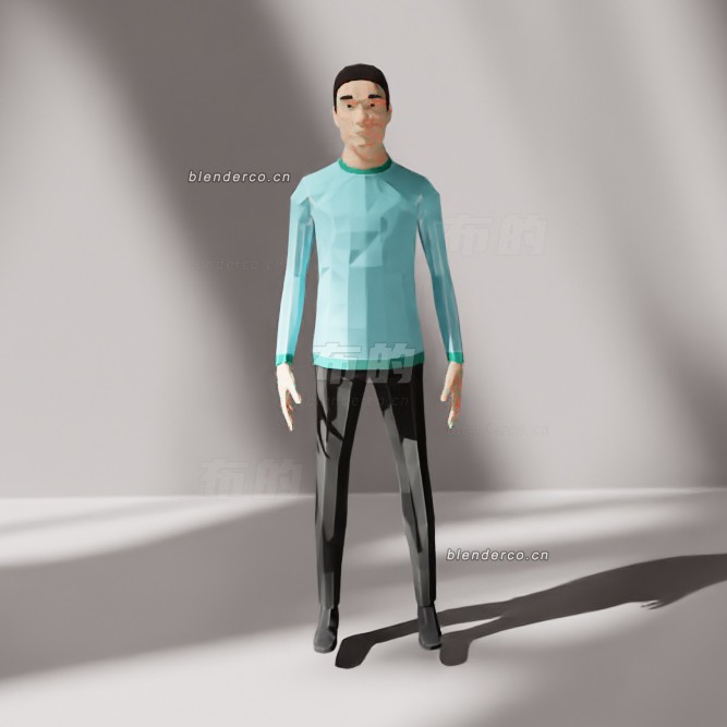 blender低聚男人模型_blender布的29