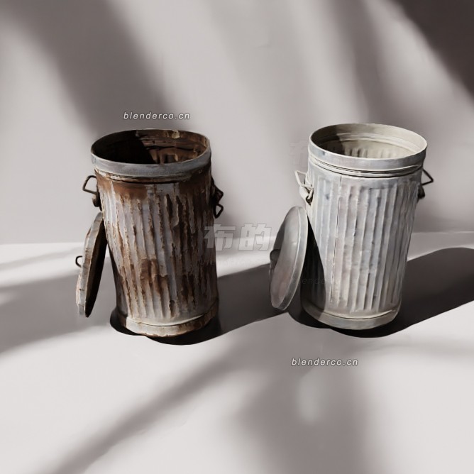 blender垃圾桶模型_blender布的125