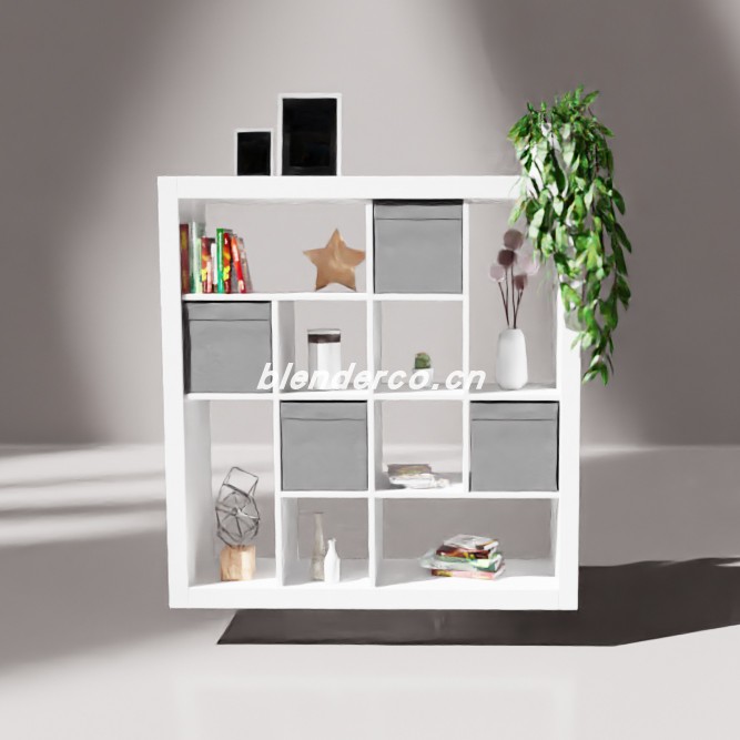 blender类似宜家的装饰架模型_blender布的67