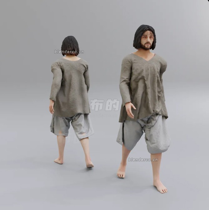 blender牧羊人模型_blender布的48