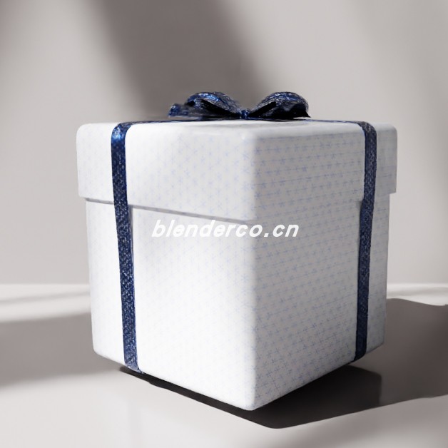 blender雪花礼品盒模型_blender布的111