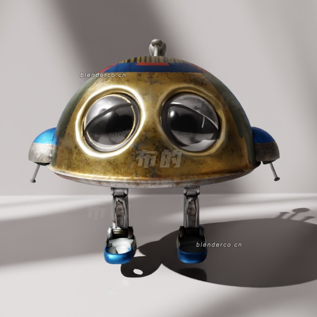 blender鱼类机器人模型_blender布的46