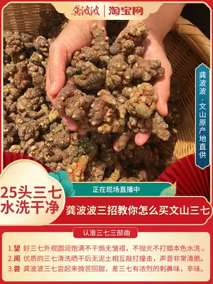Gong Bobo, Yunnan Wenshan 25 head Panax wild Chinese medicinal materials can be ground ultra-fine 37 powder field seven pieces