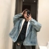 COCO LIMITED Cool Girl Nhập khẩu len lót trùm đầu có thể tháo rời denim Parker Fur Jacket Phụ nữ áo da lộn lót lông Faux Fur