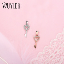 925 sterling silver key pendant female necklace single pendant without chain color gold single single pendant rose gold pendant