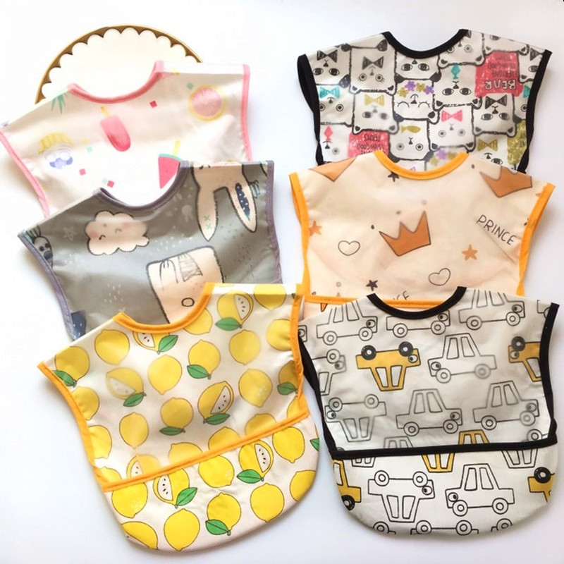 In ins baby pocket baby pure cotton waterproof small paddle childhood rice peddling stereo meal and pocket pad