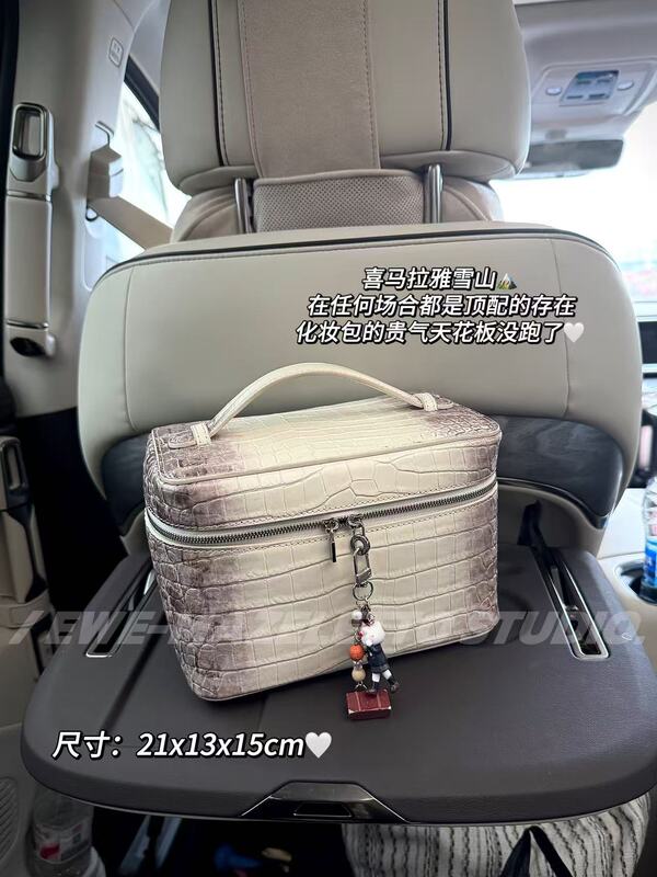 【Ewe Sleeps at Three in the Morning】Luxurious to the Extreme! Himalayan Snow Mountain Large-Capacity Makeup Case Made of Top-Layer Cowhide