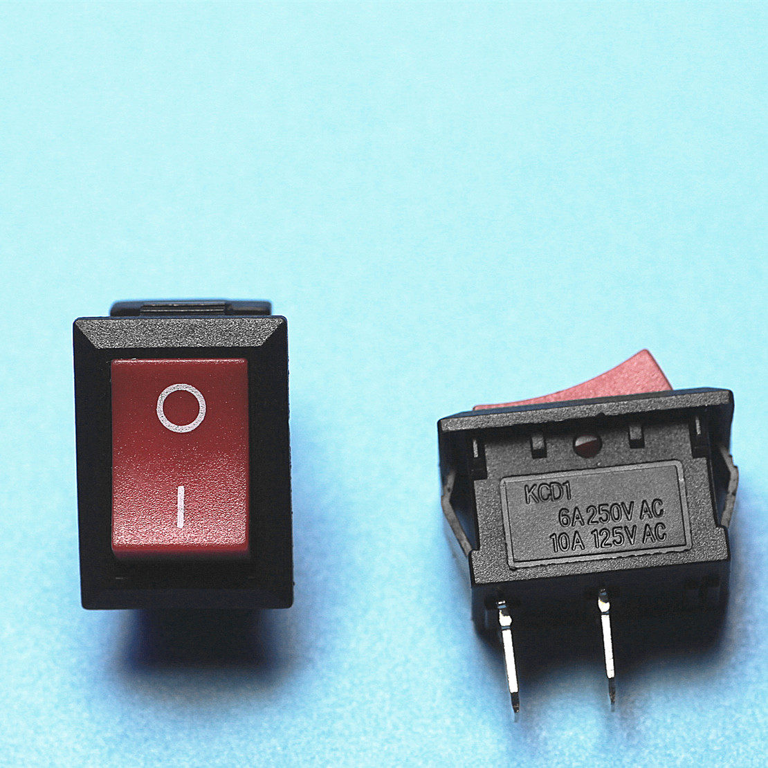 Black red boat switch 2 gear 2 feet KCD1-101 rocker switch two feet KCD117
