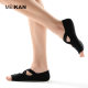 Meikan Women's Yoga Five-Toe Socks for Summer, Double Cross Strap Professional Non-Slip Floor Socks