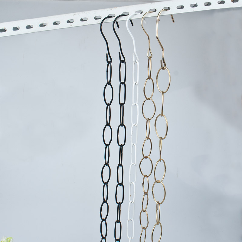 Clothing store props gold metal chain connection hanger trouser rack display iron chain clothes ring iron ring accessories