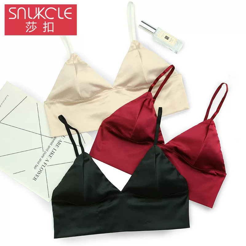 Wireless bra, vest, french style, beautiful back, internet celebrity